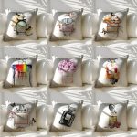 Fragrance Decorative Throw Pillow Covers Soft Square Throw Pillow Covers Cushion Cover Pillowcase for Couch Bed and Chair, 18 x 18 inches 45 x 45 cm