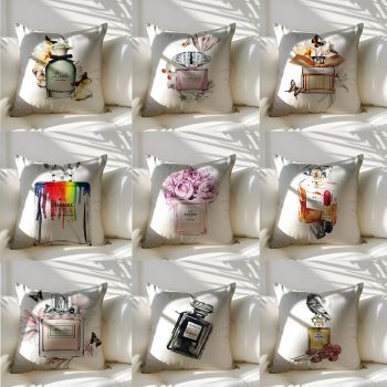 Fragrance Decorative Throw Pillow Covers Soft Square Throw Pillow Covers Cushion Cover Pillowcase for Couch Bed and Chair, 18 x 18 inches 45 x 45 cm