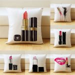 Home Pillow Covers 18 x 18 IncLinen Pillow Case for Sofa Couch Chair Bedroom Modern Decor,Lipstick series Decorative Cushion Cover for Bedroom Sofa Living Room