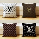 Famous brand logo Decorative Throw Pillow Covers，Linen Outdoor Cushion Covers for Couch Sofa Bed Home Decor，Square Crushion Pillowcas 18 x 18 Inch